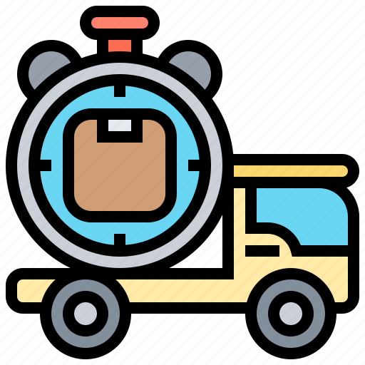 Delivery, express, fast, timer, truck icon - Download on Iconfinder