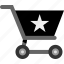 cart, favorite, shop, shopping, star 