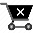 cart, delete, ecommerce, shopping, stop