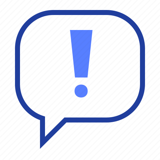 Exclamation, important, mark, speech bubble icon - Download on Iconfinder