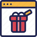 box, gift, internet, online, present, shopping, store