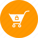 cart, locked, shopping, trolley