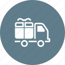 container, delivery, home, truck, van 