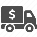 delivery, money, price, transportation, truck