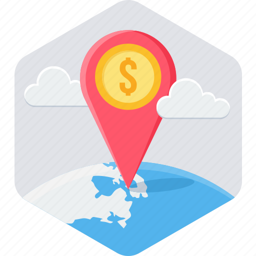 Bank location, gps, location, map, navigation icon - Download on Iconfinder