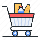 grocery, buy, food, shopping cart