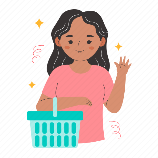 Shopping basket, buy, cart, shopping, grocery, people activity illustration - Download on Iconfinder