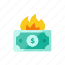 fire, money