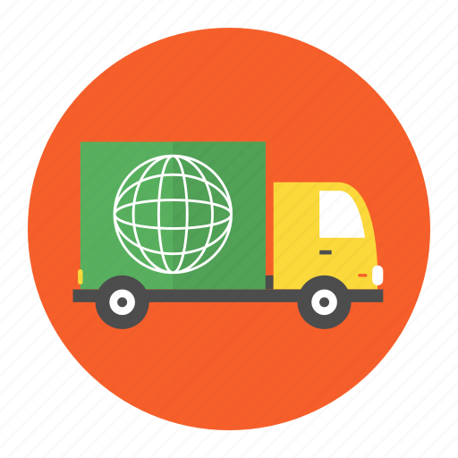 Buy, courier, delivery, globe, lorry, move, shipping icon - Download on Iconfinder