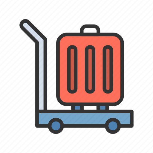 Luggage cart, storage bag, shopping cart, briefcase, hand bag, backpack, baggage icon - Download on Iconfinder