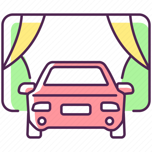 Cinema, drive in, drive in icon, theater icon - Download on Iconfinder