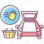 courier service, curbside pickup, curbside pickup icon, delivery 