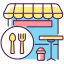 cafeteria, food court, food court icon, takeaway restaurant 