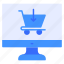 ecommerce, monitor, shopping online 