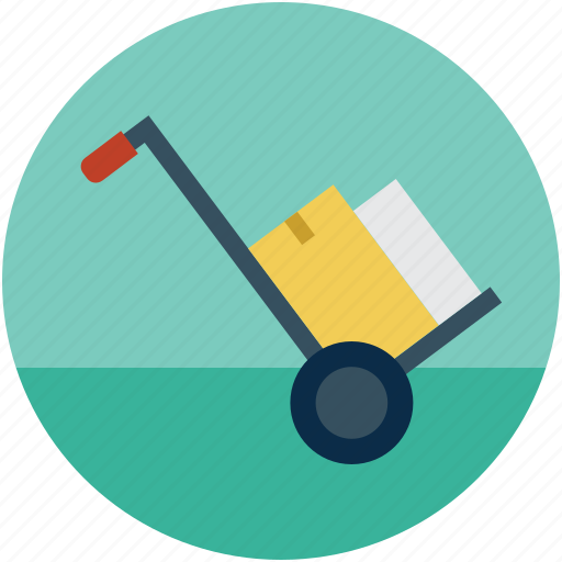 Hand cart, hand trolley, luggage trolley, platform truck, shopping cart, trolley icon - Download on Iconfinder