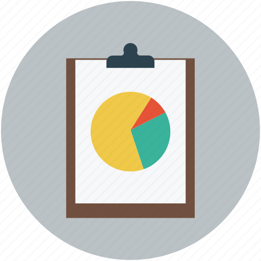 Clipboard, graph, paper, pie chart, pie graph icon - Download on Iconfinder