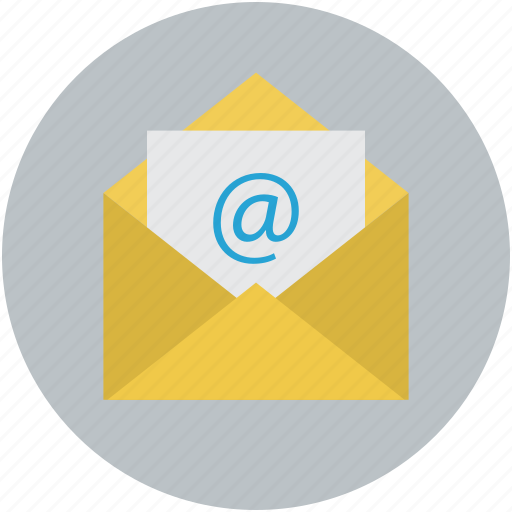 Email, email message, envelope with arroba, mail message, mail open icon - Download on Iconfinder