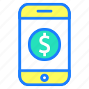 dollar, ecommerce, mobile, mobile application, payment, shopping