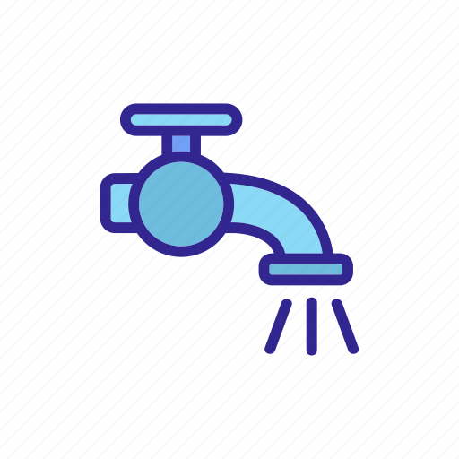 Bathroom, faucet, outline, shower, tool, tub, water icon - Download on Iconfinder