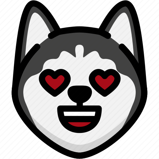 Dog, emoji, emotion, expression, face, feeling, love icon - Download on Iconfinder