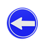 arrow, left, sign, traffic, warning, safety, instruction, rule, prohibition 