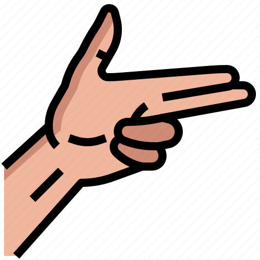Bang, pointing, hand, finger, sign icon - Download on Iconfinder