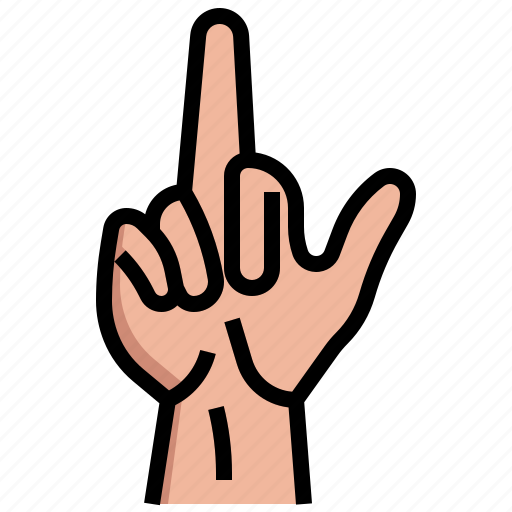Middle, finger, hands, gestures icon - Download on Iconfinder