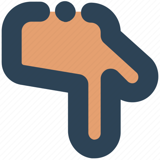 Click, direction, down, finger, hand, sign icon - Download on Iconfinder