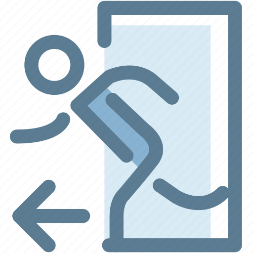 Door, enter, entrance, navigation, open, person, sign icon - Download on Iconfinder