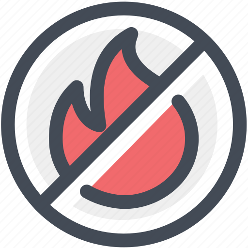 Do not start fire, fire, flame, navigation, no fire, rule, sign icon - Download on Iconfinder