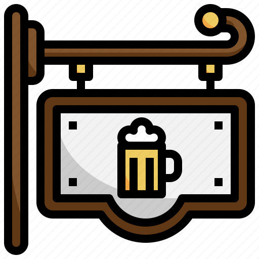 Signboard, beer, mug, bar, square, signage icon - Download on Iconfinder