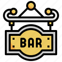 signboard, square, circle, bar, horizontal