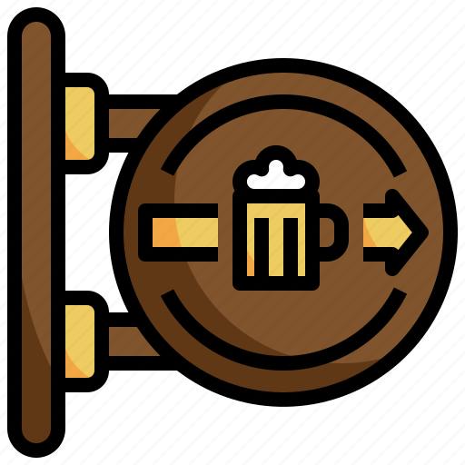 Signboard, turn, right, direction, beer, mug, bar icon - Download on Iconfinder