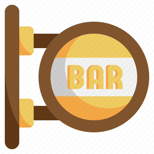 Signage, circle, signboard, bar, rounded icon - Download on Iconfinder