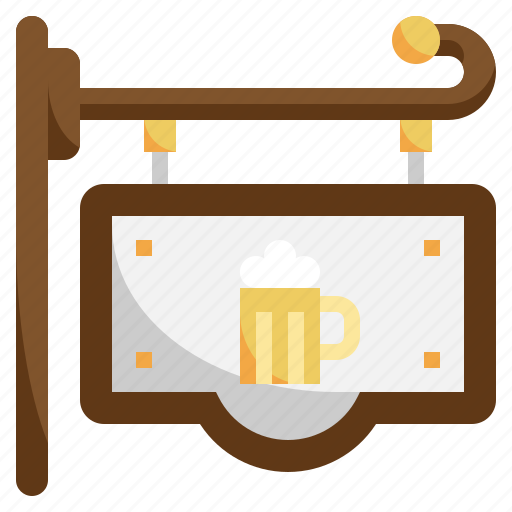 Signboard, beer, mug, bar, square, signage icon - Download on Iconfinder