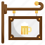 signboard, signage, beer, mug, bar, square 