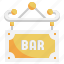 signboard, square, pub, bar, horizontal 