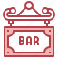 signboard, square, pub, bar, horizontal 