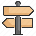 arrow, sign, right, left, signboard icon, direction, navigation