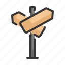 point, arrow, sign, way, signboard icon, direction