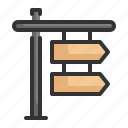 right, hanging, arrow, direction, location, board icon