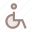 disabled, people, person, profile, user, wheelchair 
