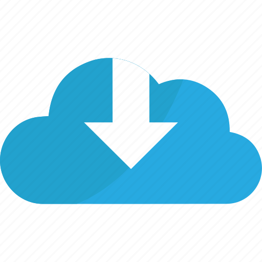 Arrow, blue, cloud, downloads, arrows, creative, down icon - Download on Iconfinder