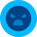 angry, emoji, emoticon, face, mad, stress, unhappy