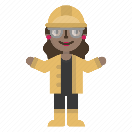 Avatar, character, construction, engineer, fashion, female, nuclear icon - Download on Iconfinder