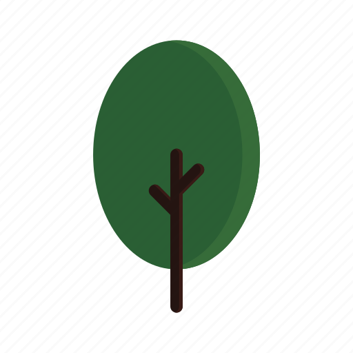 Branches, green, oval, tree icon - Download on Iconfinder