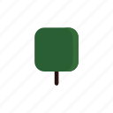 green, square, tree