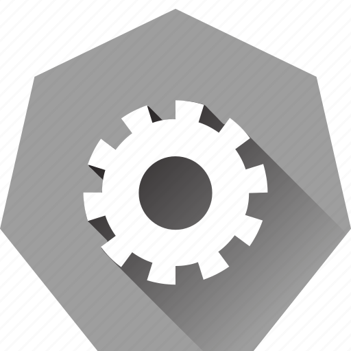 Cog, gear, heptagonal, option, settings, system icon - Download on Iconfinder