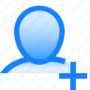 add, avatar, human, man, plus, profile, user