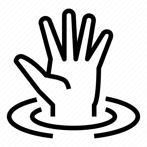 Drowning victim, hand, gesture, fingers icon - Download on Iconfinder
